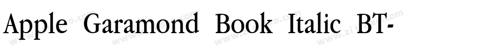 Apple Garamond Book Italic BT字体转换